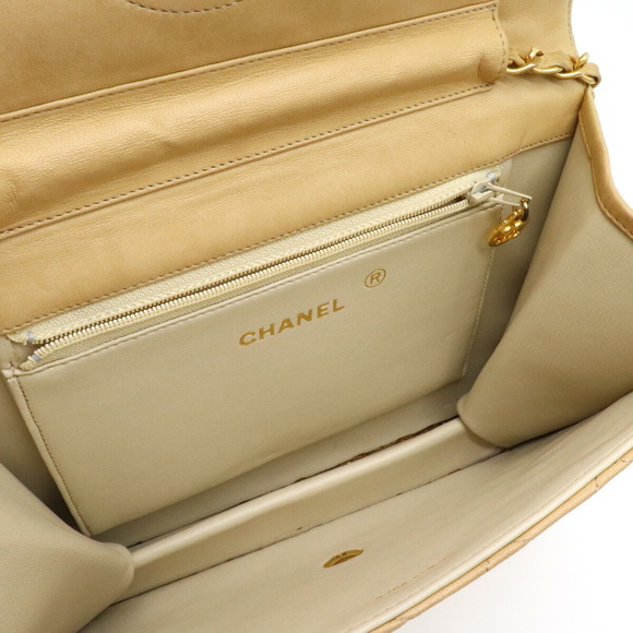 Chanel Matelasse Coco Mark Chain Semi-Shoulder Lambskin Beige Gold - Picture 5 of 8